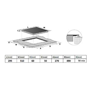 ANAFE DOMEC T02 VITROCERAMICO 2 HORNALLAS TOUCH DE APOYO O EMPOTRAR