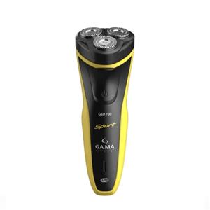 AFEITADORA GAMA GSH700 SPORT 3 CABEZALES USB RECARGABLE LAVABLE AMARILLA