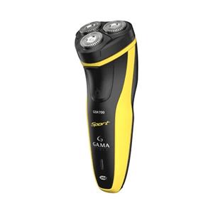 AFEITADORA GAMA GSH700 SPORT 3 CABEZALES USB RECARGABLE LAVABLE AMARILLA