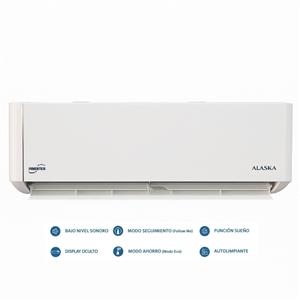 AIRE ACONDICIONADO ALASKA ASI35WCLW 3500 WTS INVERTER FRIO CALOR BLANCO