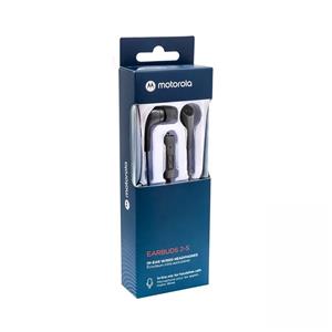 AURICULARES MOTOROLA 2S EARBUDS 32159 CON CABLE MICROFONO NEGRO