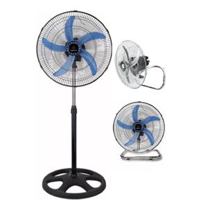 VENTILADOR ORYX DE PIE 18 PULGADAS 3 EN 1 CON 5 ASPAS METALICAS
