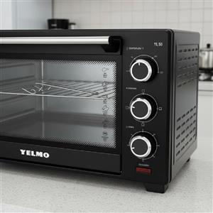 HORNO ELECTRICO YELMO YL50 1600 WTS 50 LTS TIMER TERMOSTATO NEGRO