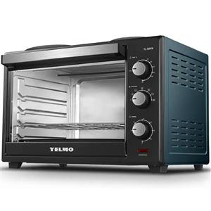 HORNO ELECTRICO YELMO YL70ACN DOBLE ANAFE 2000 WTS 70 LTS CONVECCION NEGRO
