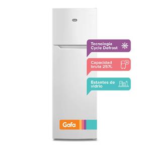HELADERA GAFA HGF252B 257 LITROS TOP FREEZER PUERTA REVERSIBLE BLANCA