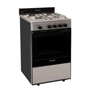 COCINA VOLCAN 87679VM MULTIGAS 4 HORNALLAS 55 CM ACERO INOX