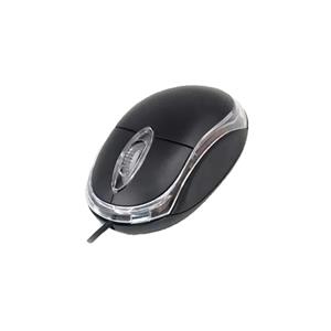 MOUSE OPTICO KANJI T001 CON CABLE LED LUMINOSO NEGRO