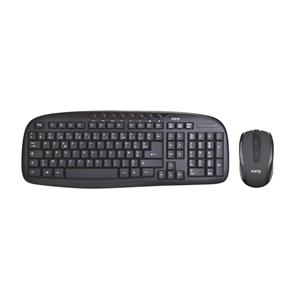 COMBO MOUSE Y TECLADO KANJI KJ-TECMOUIN005 INALAMBRICOS PLUG AND PLAY NEGRO