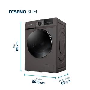 LAVARROPAS PHILCO PHLF8014PI2 FRONTAL 8 KG 1400 RPM INVERTER DIGITAL GRAFITO