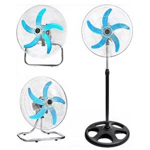 VENTILADOR DE PIE STYLO VSPI-18 18 PULGADAS 3 EN 1 5 ASPAS METALICAS 100 W NEGRO